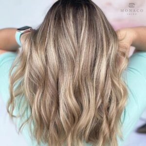 blended blonde balayage monaco salon tampa