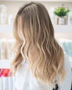 Balayage Refresh balayage correction after side