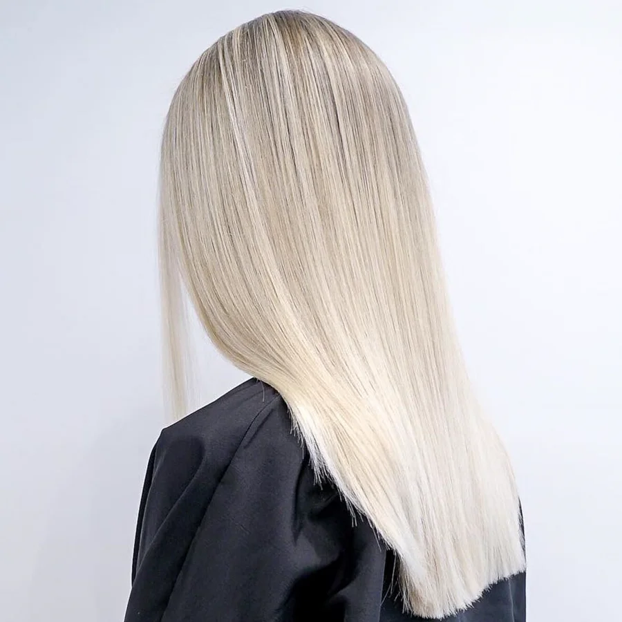 Bright platinum blonde root melt &mdash; Monaco Salon Dale Mabry Tampa