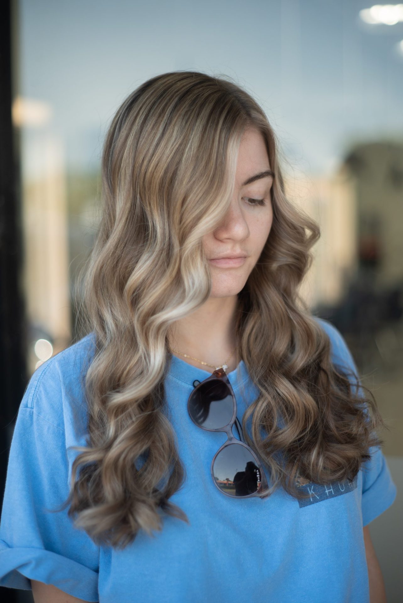 Soft blonde hair extensions — Monaco Salon Bay to Bay