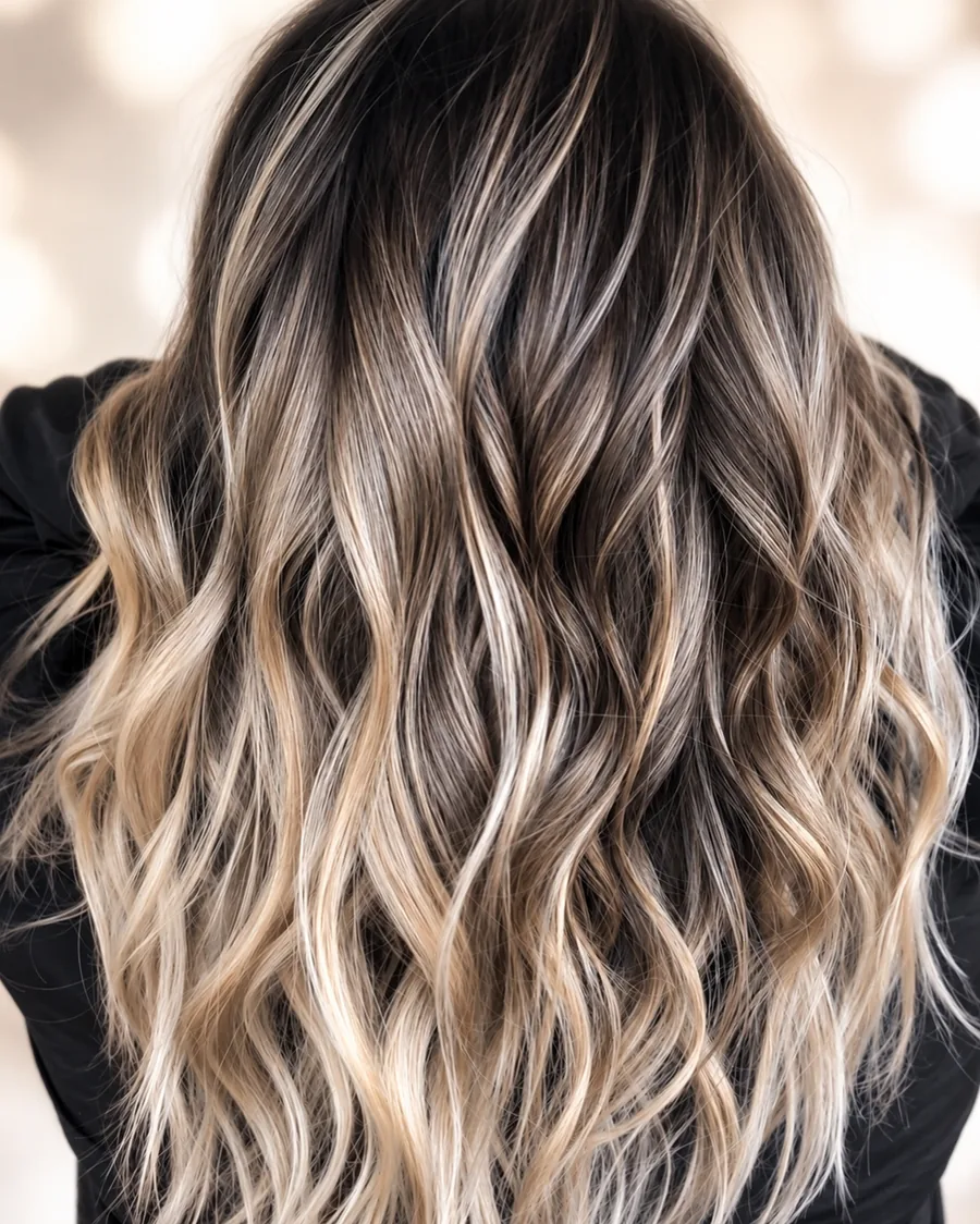 Dark brunette balayage hair extensions &mdash; Monaco Salon South Tampa