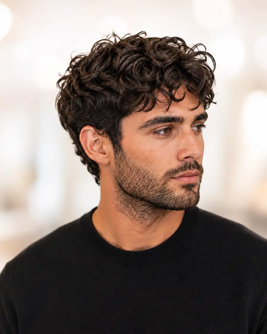 Curly & Textured Hair men's haircut at Monaco Salon Tampa