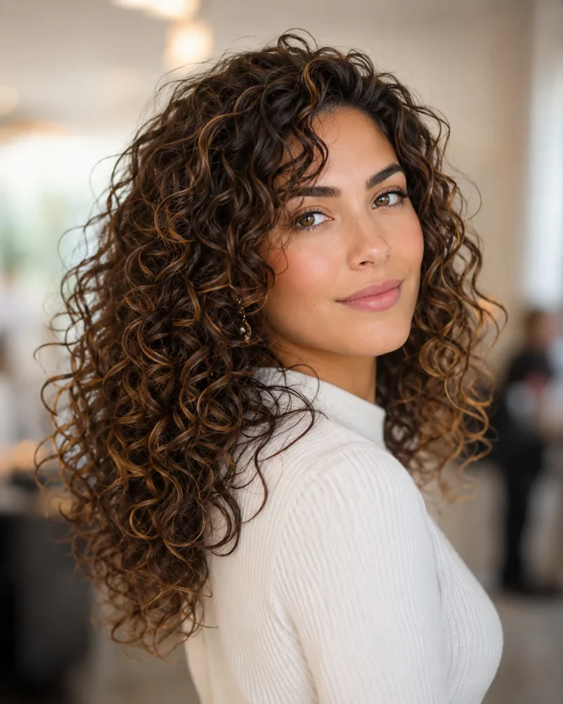 Curly and textured haircut at Monaco Salon Tampa